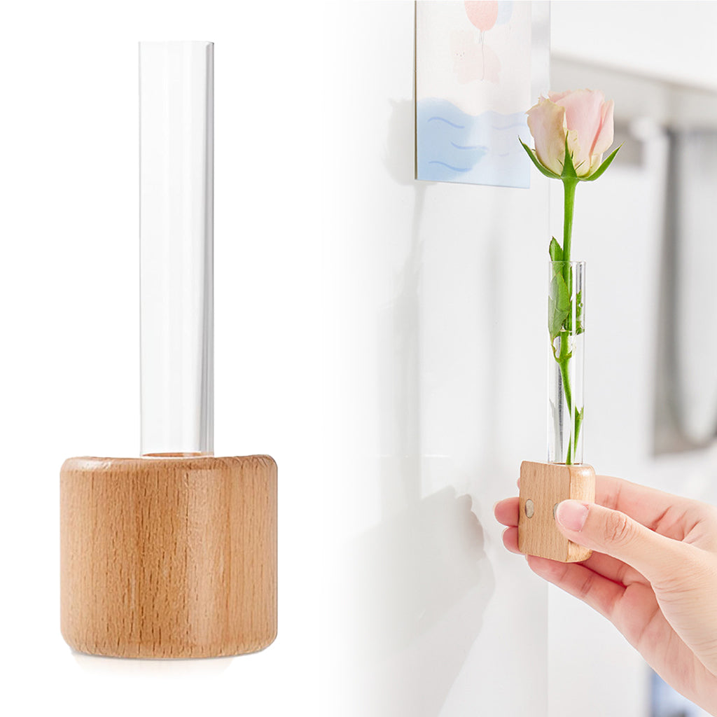 HASTHIP Fridge Magnet Decorative Mini Hydroponics Tube with Magnetic Wooden Holder Fresh Green Hydroponics Fridge Refrigerator Magnet Home Decor HASTHIP Fridge Magnet Decorative Mini Hydroponics Tube with Magnetic Wooden Holder Fresh Green Hydroponics Fridge Refrigerator Magnet Home Decor